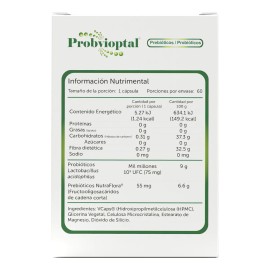 Probvioptal Probióticos Y Prebióticos 60 Cápsulas