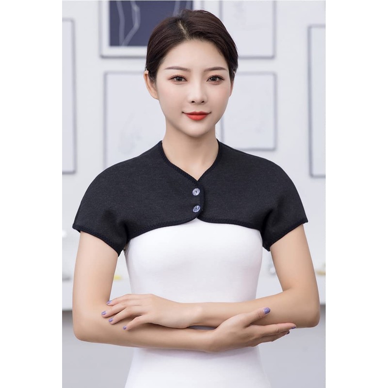 Winter Thermal Fleece Lining Shoulder Warmer Elderly Men Women Wearable