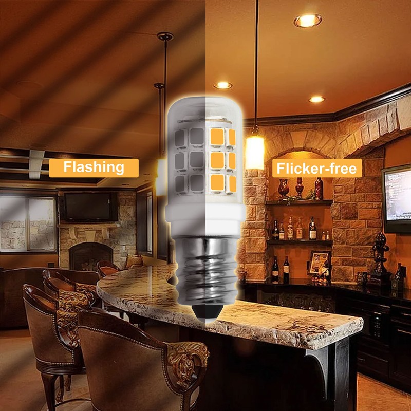 LFLAMPON E12 LED Small Light Blub,3W Equivalent 25-30W Incandescent, 3000K