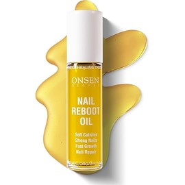Onsen Secret Nail & Cuticle Repair Oil (10ml) - Dry Oil Formula - Japanese Tsubaki, Tea Tree & Jojoba - Strengthens Nails, Repairs Cuticles, Hydrates Skin & Hair - Natural & Vegan