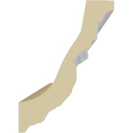 Ekena Millwork MLD04X03X05DE Devon Crown Moulding, 4 1/2"H x 3 1/4"P x 5 1/2"F x 94 1/2"L, White