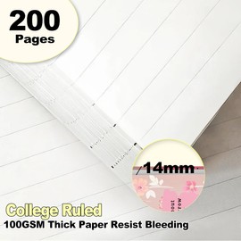 ZHAMEN Cute Notebook for Women, Cute Floral Bible Notebooks for Note Taking, Christian Notebook Journal, Inspirational Bible Journal Hard Shell Note Book, Hardcover Notebooks Religious Gifts