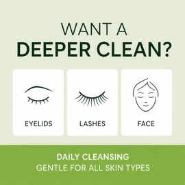 NOVEHA Tea Tree Oil Foaming Gentle Cleanser | Therapeutic Daily Skincare For Eyelash & lids, Eye Irritations, Stye Eyes, Skin Dryness, Moisturize with