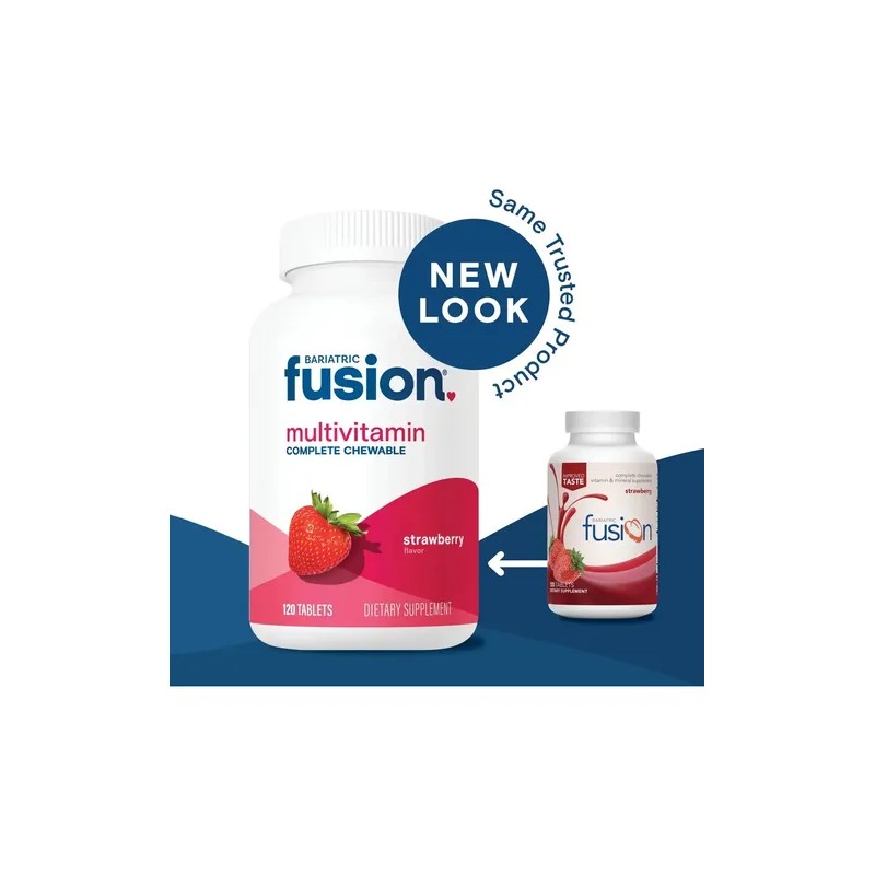 Multivitamínico Bariatric Fusion Masticable 120 Tabletas Vitaminas Minerales B12 Hierro