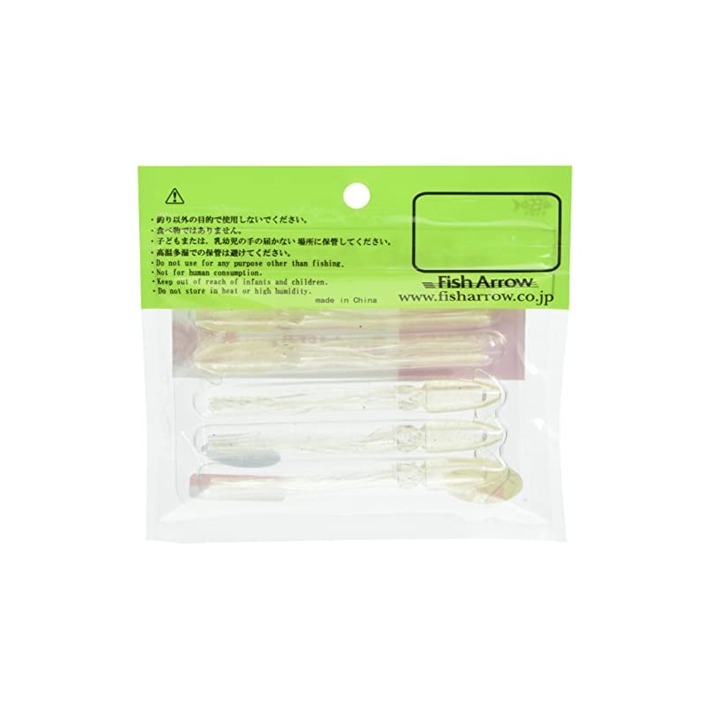 Fish Arrow(フィッシュアロー) ワーム フラッシュJスクイッド 3.5インチ SW #06 クリアドットGL.
