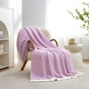 Snuggle Sac Lilac Throw Blanket for Couch, Super Soft Warm