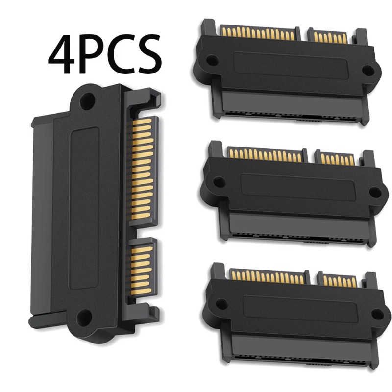 Unbranded 4Pcs SFF-8482 SAS To SATA 22 Pin Angle 180