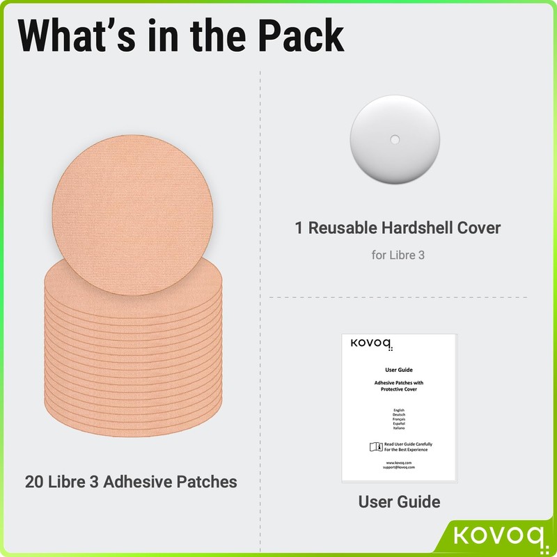 Freestyle Libre 3 Sensor Covers with Reusable Hardshell Cover by