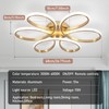 HLILCEH 26inch Modern LED Ceiling Light, 6 Rings Flower Flush