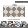 auxua Caramel‌ Vinyl Checked Flooring Roll – Small Size (15.7”