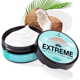 Gel bronceador intensivo, gel acelerador del bronceado oscuro para uso en exteriores y camas solares (recuento de cupones)