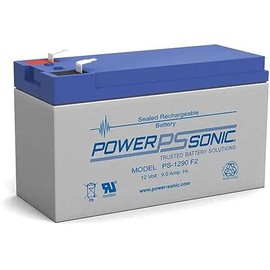Power-Sonic PS-1290 12 Volt 9 Amp Hour Rechargeable SLA Battery (F2 Terminals)