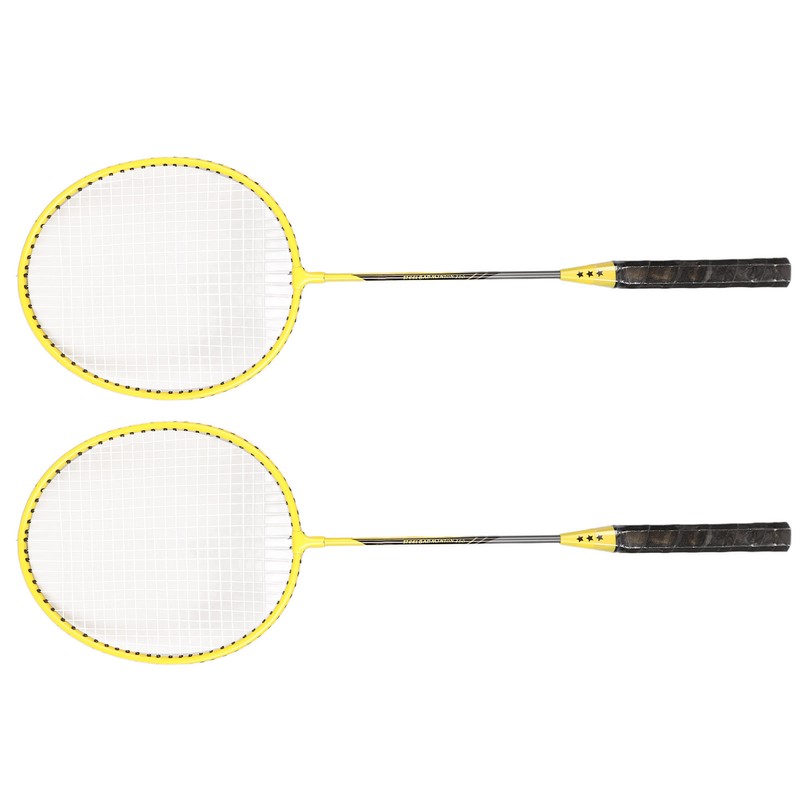 Badminton Rackets Iron Alloy Lightweight Badminton Racquets with 3 Balls