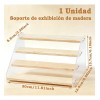Organizador De Maquillaje Acrílico Panel De Madera 4 Capas