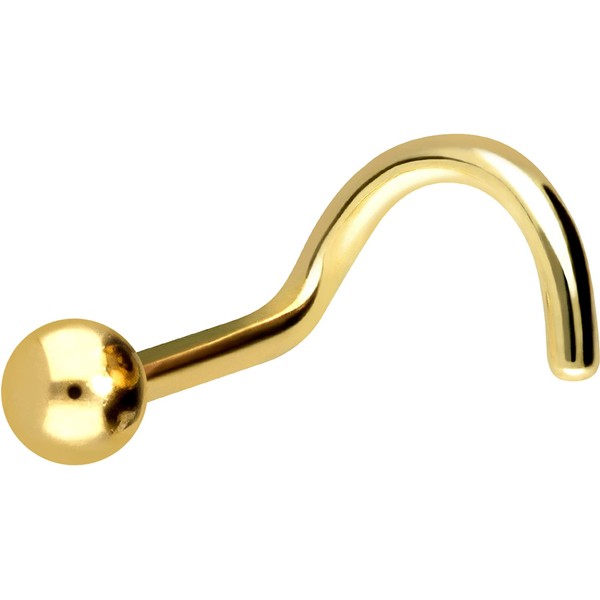 PIERCINGLINE 750 Gold Nose Piercing Spiral | 18 Carat |