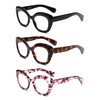 JM Lesebrille Damen mit Federscharnier, Katzenauge Blaulichtfilter Brille Frauen 3