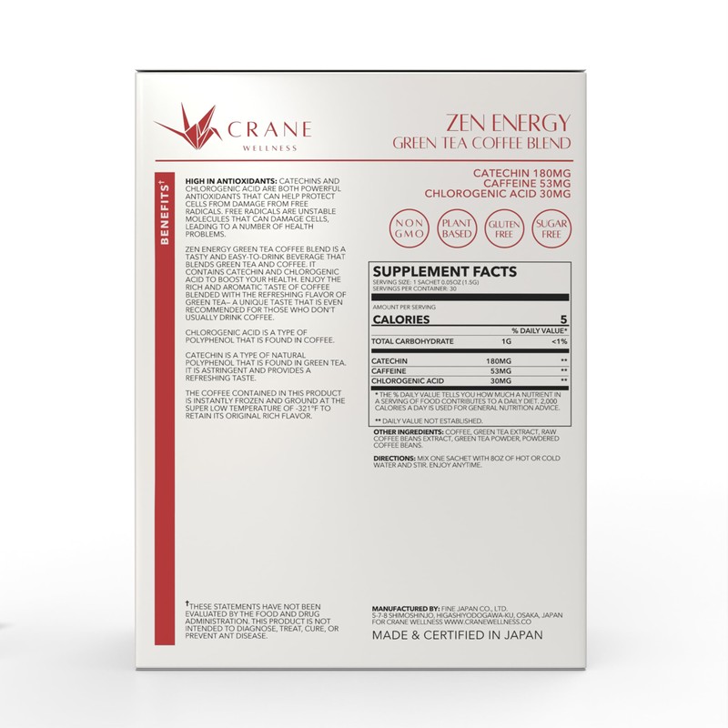 ZEN ENERGY GREEN TEA AND COFFEE BLEND