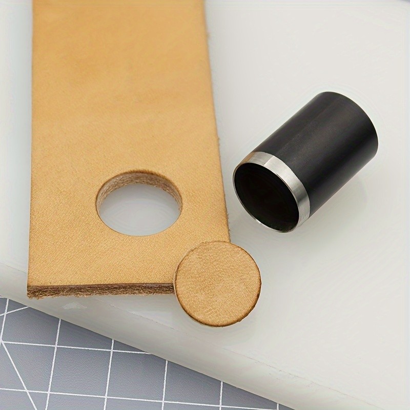 15-Size Round Hollow Punch Set for Leather Craft, Belts and