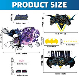 Superhero Wall Stickers for Kids – Cartoon Character Stickers for Boys Room, DIY Removable Sticker for Living Room, Bedroom, Nursery, Playroom, Colorful Super Hero Wall Art Decoration