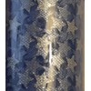 Blue Metallic Star Tulle - 6 inches x 10 Yards