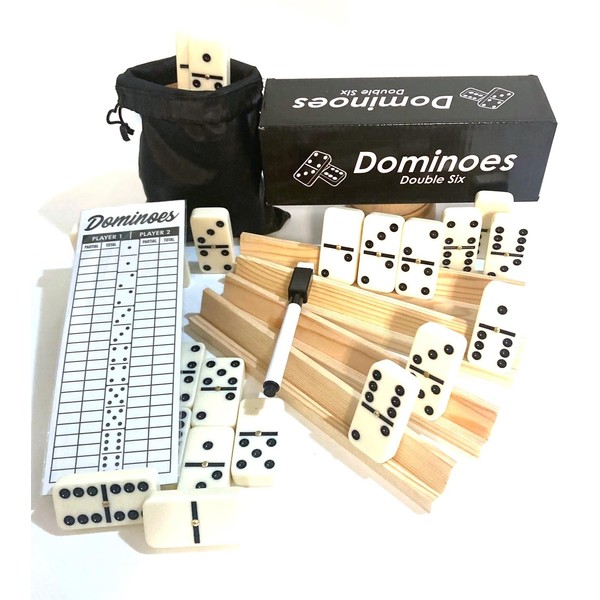 Games Dominoes Double 6, Tournament Size, Two Toned with Spinner