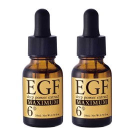 EGF Deep Power Extract [High Concentration EGF Solution Serum, Set of 2 x 20 ml, Concentration 6 μg] Introduction Serum (Made in Japan), Aging Care, Solution Essence, Moisturizing, Dropper
