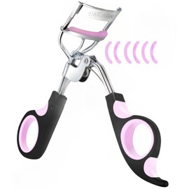 Eye Lash Curler with 6 Extra Refill Pads, Whalrace Excellent Curling Effect Eyelash Curler Premium Eyelash curlers-Light Pink Silver