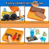 VBACALA Knete Set mit Baustellenfahrzeuge, Knete Zubehör Zement Baustelle Spielzeug