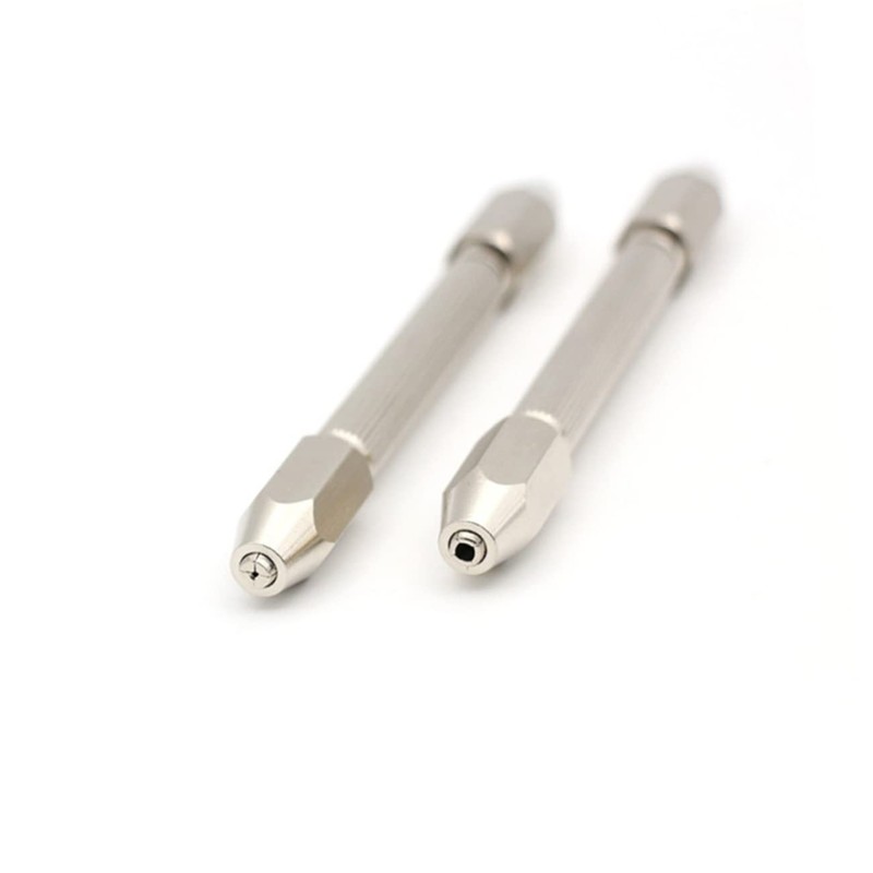 LALAFINA 3sets Mini Hand Drill Pin Vise Hexagonal Double Head