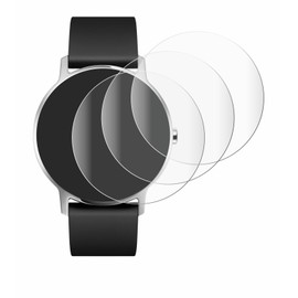 Savvies (4 Pack Full-Screen Protection Film compatible with Withings Steel HR (36 mm) Full Cover Screen Protector 3D Curved [Edge to Edge]