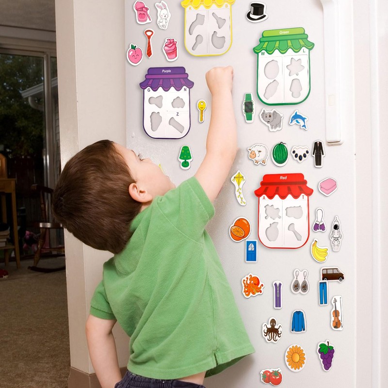 Montessori Magnetic Stickers, Strong Magnetic Colour Sorting Toy, Educational Colour