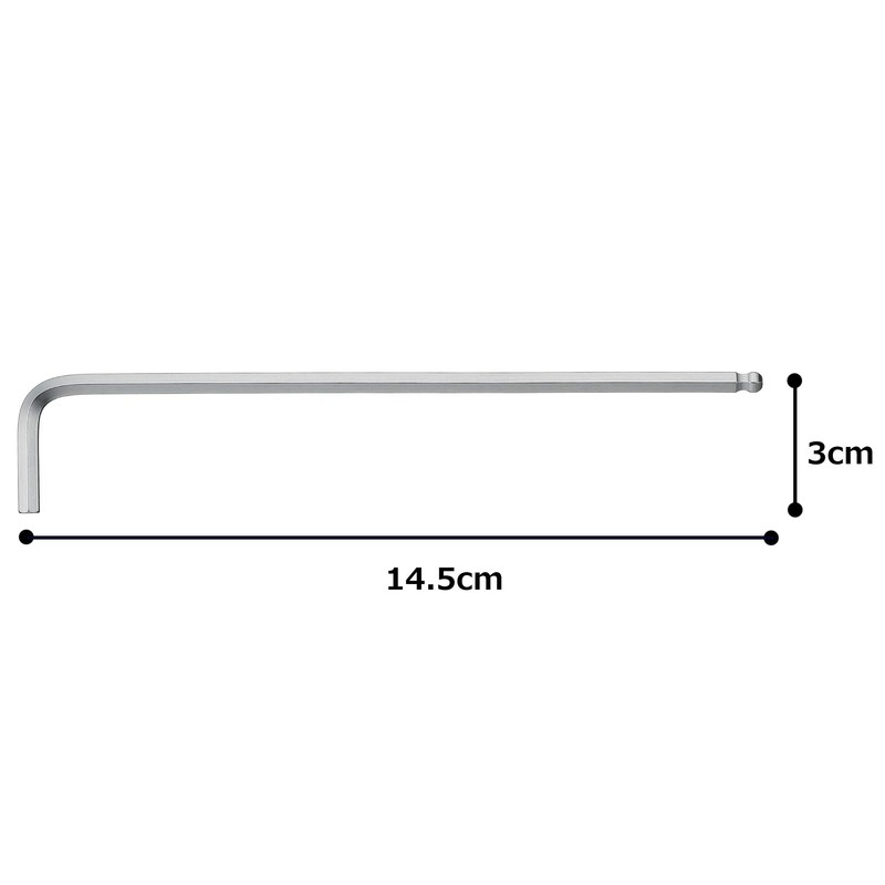 Tone BLB-05 Long Ball Point L-Shaped Wrench, 5/32 inch Width