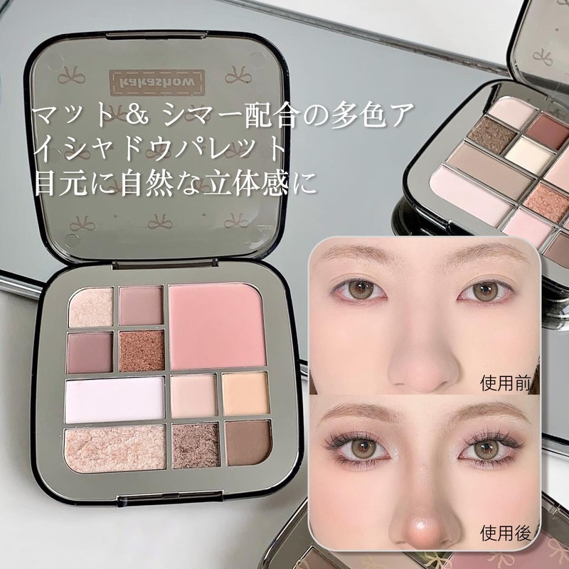 HOJO WOO Eyeshadow Palette, Multi Colors, Makeup Palette, Matte &