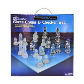 Kids Stuff Glass Chess & Checker Set