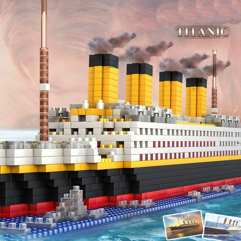 Seyaom Titanic Ship Model Building Block Sets, Micro Mini Blocks