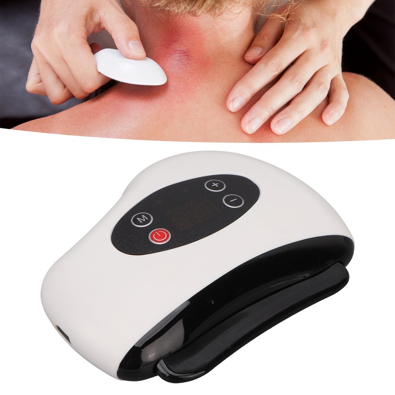 Electronic Facial Guasha Machine Heating Vibration 12 Levels Meridian Massage