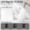 TIPGO Drawstring Trash Bags 60 Count, Pre-Cut 1.6 Gallon Small