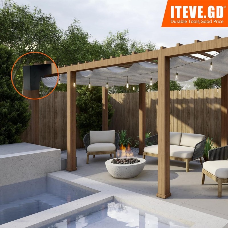ITeVe.GD Pergola DIY Bracket Kits,2-Way L Shaped Corner Brackets for