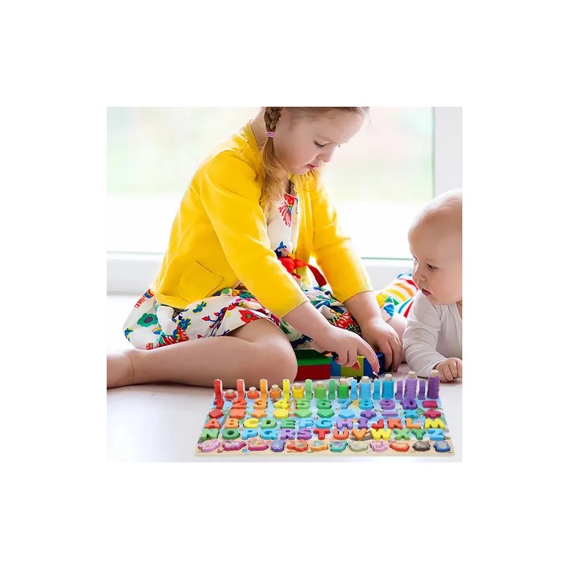 Tablero Multi-juegos Educativo Tablero Montessori En Madera