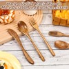 Geiserailie 24 Pcs Wooden Utensils for Eating Set Wooden Spoon