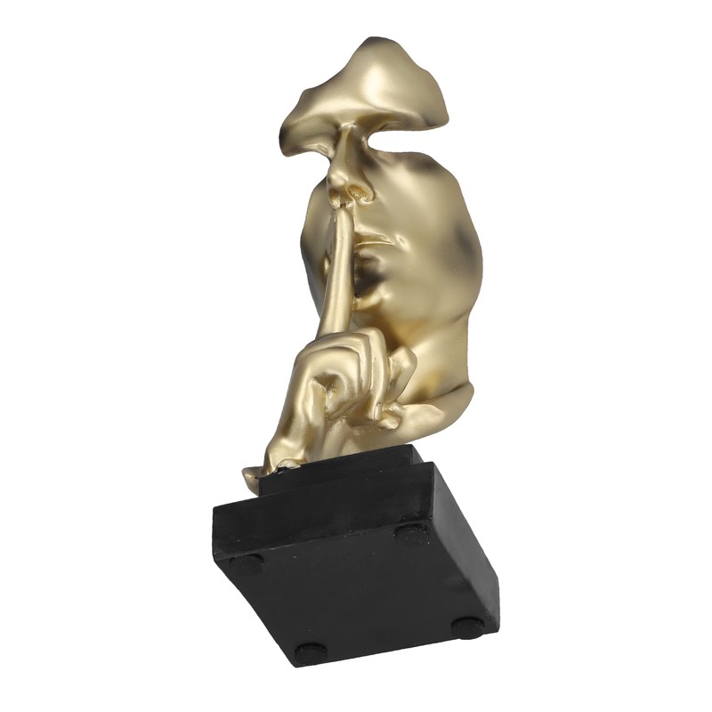 Silence Is A Golden Sculpture Simple Modern Abstract Keep Silent