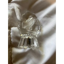 Lighted Praying Hands Glass 3 Inches Tall A Very Cute Piece New In The Box