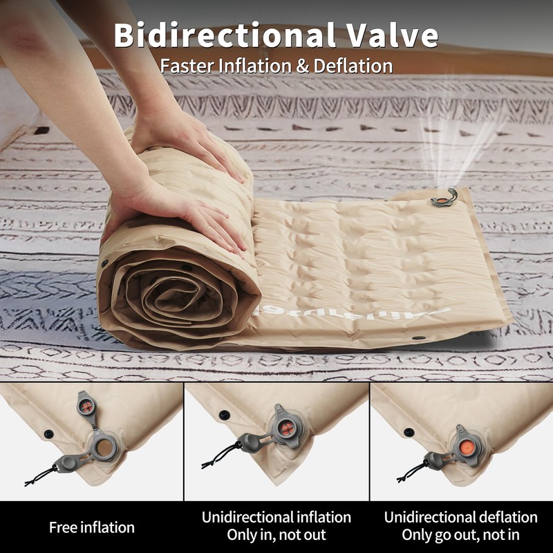 Naturehike Connectable Double Self Inflating Sleeping Pad, 1.18" Memory Foam
