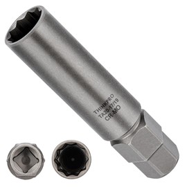 10 Spline Lug Nut Socket,Replacement for Ta20 17/19 10 Spline Lug Nut Key,Dual Drive 10 Point Wheel Lock Key,Compatible with Bimecc 10 Point Socket.