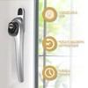 Bwintech 4 Pcs Offset Satin Chrome UPVC Zinc Alloy Window