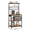 VASAGLE Bakers Rack with Charging Station, 31.5 Inches Coffee Bar