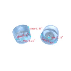 Semetall Round Rubber Feet 50 Pack Soft Cutting Board Rubber Feet Small Clear Pads for Furniture Electronics and Appliances,21mmx14mm(0.83"x0.55" DxH)