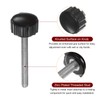 sourcing map 8pcs Knurled Knobs M4 x 40mm Male Thread