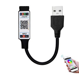 TOPXCDZ Mini RGB Bluetooth Controller USB 5V Music Bluetooth LED Controller Light Strip Controller for RGB LED Strip