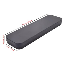 Goodma 7Pcs Rectangle Metal Tins Containers with Lids Mini Storage Canister Jars Set for Home Kitchen, Office and School Supplies, 20.5 x 6 x 2 cm (Black)